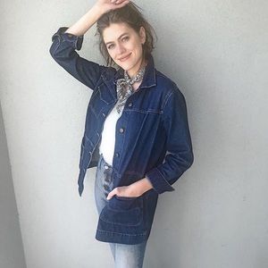 madewell oversized denim chore jacket